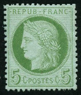 ** N°53 5c Vert-jaune S/azuré - TB - 1871-1875 Cérès