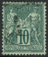 Obl. N°76 10c Vert - TB - 1876-1898 Sage (Type II)