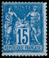 ** N°90a 15c Bleu S/bleu - TB - 1876-1898 Sage (Type II)