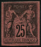 ** N°91b 25c Noir S/rouge ND - TB - 1876-1898 Sage (Type II)