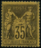 * N°93 35c Violet Noir S/jaune, Quasi SC - TB - 1876-1898 Sage (Type II)