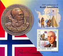 A9358 - SIERRA LEONE - ERROR MISPERF Stamp Sheet - 2022 - Roald Amundsen - Esploratori E Celebrità Polari