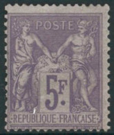 ** N°95 5F Violet S/lilas - TB - 1876-1898 Sage (Type II)