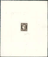 EP N°831 25F Cérès De 1949, épreuve D'artiste En Noir, Signé Gandon - TB - Autres & Non Classés