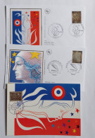 5€ Argent Marianne - 3 FDC - Briefe U. Dokumente