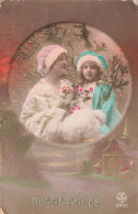 FETES ET VOEUX  - Nouvel An - Une Fille Avec Sa Mère - Colorisé - Carte Postale Ancienne - New Year