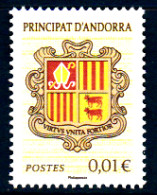 Andorre Française - 2023 - Blason Jaune - Valeur Faciale 0,01 € - Tp MNH ** - Fraicheur Postale - Neuf - New - Unused Stamps