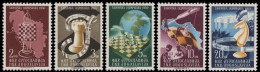 YUGOSLAVIA  AJEDREZ 1950 Yv 549/53 MNH - Echecs