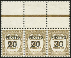 ** N°143a 20c/30c Bistre, Bande De 3 Dont La Variété Petit Zéro - TB - Altri & Non Classificati