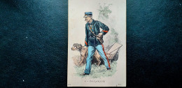 Illustrateur, Douanier Et Son Fidèle Compagnon Début 1900....petite Trace Verso - Douane