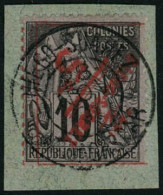 Obl. N°11a 5c S/10c Noir S/lilas, Surcharge Renversée, Signée Scheller - TB - Sonstige & Ohne Zuordnung