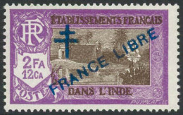 ** N°165a 2F 12Ca Lilas Et Brun, Surcharge Bleue - TB - Other & Unclassified