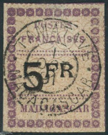 Obl. N°13 5F Violet Et Noir, Pelurage Au Verso - B - Sonstige & Ohne Zuordnung