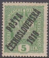 TCHECOSLOVAQUIE - Timbre D'Autriche Surchargé - Unused Stamps