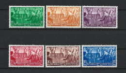 Turkey 1938 10 Y. Latin Alphabet  Y.T. 900/905  * - Unused Stamps