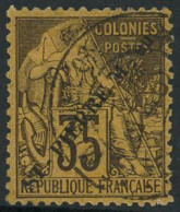 Obl. N°27 35c Violet Noir S/jaune, Signé Calves - TB - Other & Unclassified