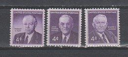 USA   1960 N° 694 / 96 =  3 Valeurs  Neuf X X - Neufs