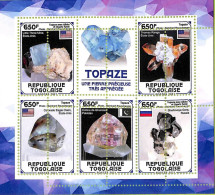 A9751 - TOGO - ERROR MISPERF Stamp Sheet - 2021 - Topaz A Very Appreciate - Minerals