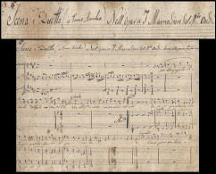 19ème GIUSEPPE VERDI  - PARTITION MANUSCRITE OPÉRA  MASNADIERI ( SCENA E DUETTO ) 5 PAGES - Opera