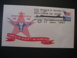 Vereinigte Staaten 1994- Beleg USS Richard B. Russell Sta SSN - 687 - Briefe U. Dokumente