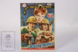 Original 1954 Beachhead / Movie Advt Brochure - Tony Curtis, Frank Lovejoy, Mary Murphy - Bioscoopreclame