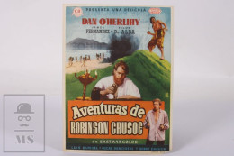 Original 1954 Robinson Crusoe / Movie Advt Brochure - Luis Bunuel - Dan O'Herlihy, Jaime Fernández, Felipe De Alba - Pubblicitari