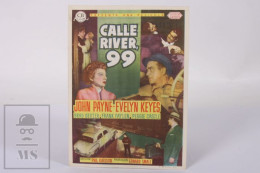 Original 1953 99 River Street / Movie Advt Brochure - John Payne, Evelyn Keyes, Brad Dexter - 15 X 11 Cm - Publicité Cinématographique