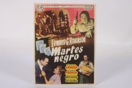 Original 1954 Black Tuesday / Movie Advt Brochure - Edward G. Robinson, Jean Parker, Peter Graves - Cinema Advertisement