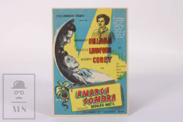 Original 1954 No Sad Songs For Me / Movie Advt Brochure - Margaret Sullavan, Wendell Corey, Viveca Lindfors- 12 X 8,5 Cm - Cinema Advertisement