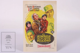 Original 1960 The Inn Of The Sixth Happiness / Movie Advt Brochure - Ingrid Bergman, Curd Jürgens - 13,5 X 9 Cm - Cinema Advertisement