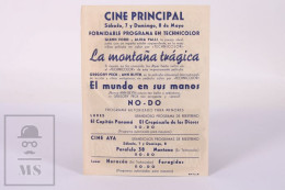 Original 1950's The White Tower / Movie Advt Brochure - Claude Rains, Glenn Ford, Alida Valli - 15 X 11 Cm - Publicité Cinématographique
