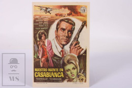 Original 1969 Il Nostro Agente A Casablanca / Movie Advt Brochure - Tulio Demicheli - Lang Jeffries - 14,5 X 9,5 Cm - Publicité Cinématographique