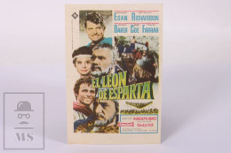 Original 1963 The 300 Spartans / Movie Advt Brochure - Richard Egan, Ralph Richardson, Diane Baker - 13,5 X 9 Cm - Publicidad