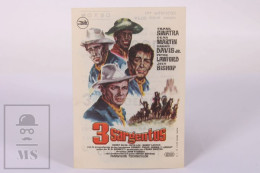 Original 1963 Sergeants 3 / Movie Advt Brochure - Frank Sinatra, Dean Martin, Sammy Davis Jr. - 12,5 X 8,5 Cm - Bioscoopreclame