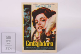 Original 1962 Die Botschafterin / Movie Advt Brochure - Harald Braun - Nadja TillerHansjörg Felmy  - 14,5 X 9,5 Cm - Publicidad