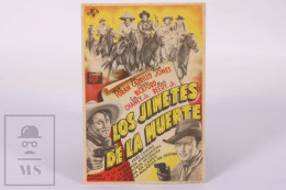 Original 1940's Riders Of Death Valley / Movie Advt Brochure - Dick Foran, Leo Carrillo, Buck Jones  - 13 X 9 Cm - Werbetrailer