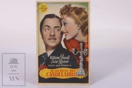 Original 1944 The Emperor's Candlesticks / Movie Advt Brochure - William Powell, Luise Rainer - 13,5 X 8,5 Cm - Cinema Advertisement