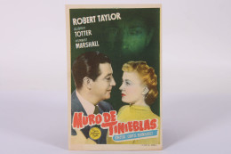 Original 1949 High Wall / Movie Advt Brochure - Robert Taylor, Audrey Totter, Herbert Marshall -13,5 X 8,5 Cm - Cinema Advertisement