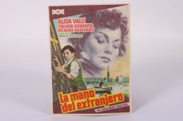 Original 1950's La Mano Dello Straniero / Movie Advt Brochure - Mario Soldati, Alida Valli, Revor Howard -15 X 11 Cm - Werbetrailer