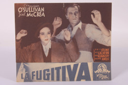 Original 1940's Woman Wanted / Movie Advt Brochure - Maureen O'Sullivan, Joel McCrea - Folded 12,5 X 15,5 Cm - Publicité Cinématographique
