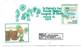 USA. Irish Festival. Saint Patrick.Festival Irlandais. Imogene, IOWA, Enveloppe Souvenir 2003 - Storia Postale