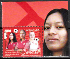 Polynésie Française - 2023 - Journée Du Football Féminin - Coin De Feuille - Tp Neuf MNH ** - New - - Nuevos