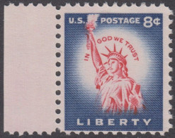 !a! USA Sc# 1042 MNH SINGLE W/ Left Margin - Liberty Issue: Statue Of Liberty - Nuevos