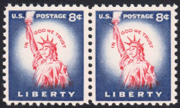 !a! USA Sc# 1042 MNH Horiz.PAIR - Liberty Issue: Statue Of Liberty - Nuovi
