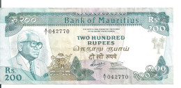 MAURICE 200 RUPEES ND1985 VF P 39 - Mauritius