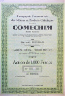 S.A.  Coméchim - Act.de1000 Fr - 1955 - Bruxelles - Industrie