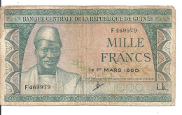 GUINEE 1000 FRANCS 1960 VG++ P 15 - Guinee