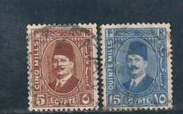 EGYPTE    1927-32  Y.T. N° 118  à  130  Oblitéré  122  124 - Oblitérés