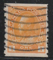 CANADA - N°108b Obl (1918-25) George V : 1c Rouge-orange - Oblitérés