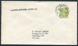 1965 Denmark Langeland - Kiel Linien I/S Ship Cover  - Cartas & Documentos